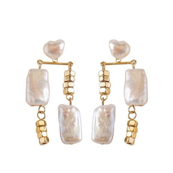 Fresh Water Pearl Earrings Statement Earrings - Picture 5 of 5